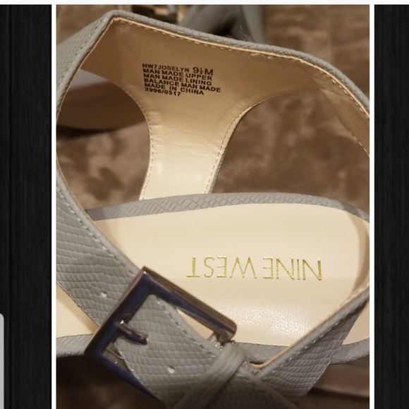 Nine West Women Gray Heels Size 9 1/2 M NWOT - Picture 6 of 8